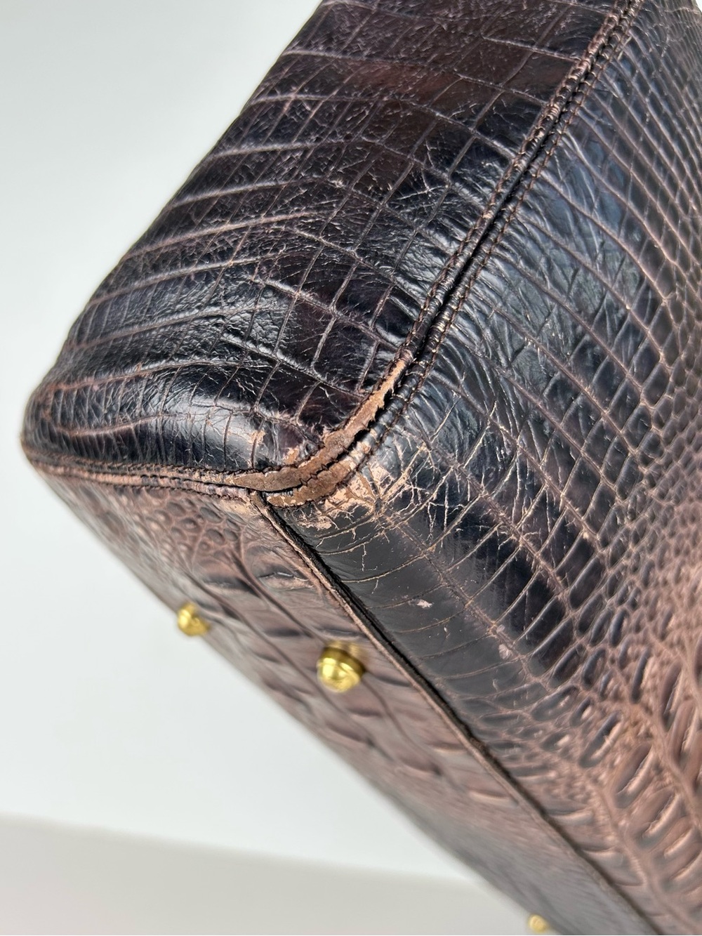 Brahmin Medium Asher Tote Toasted Barley Melbourne Brown Tan Leather Bag Purse - Picture 11 of 16